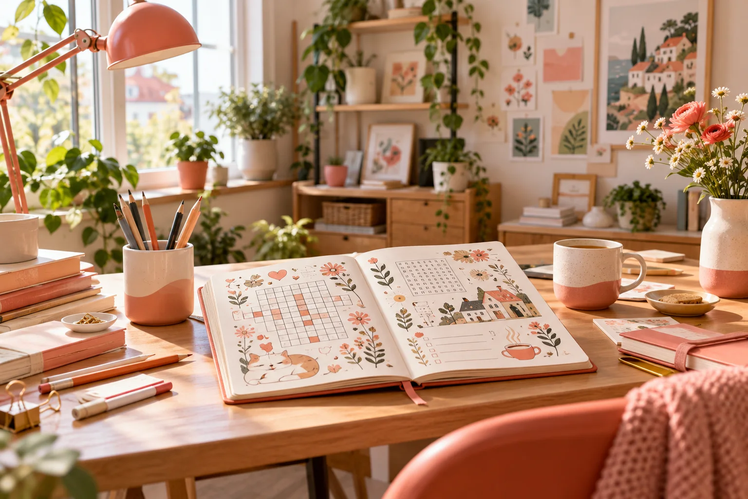 Heller kreativer Arbeitsraum