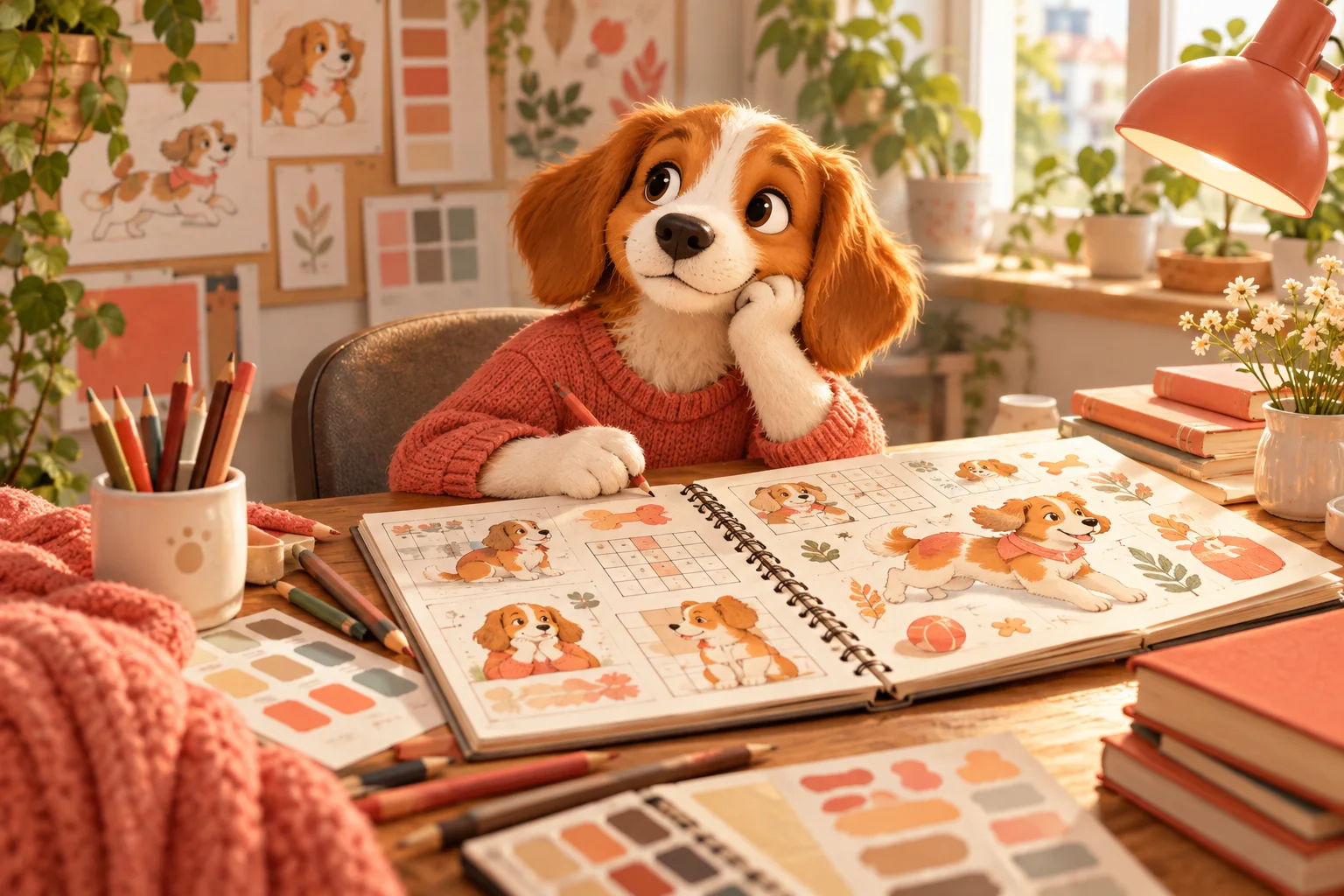 Farbstudie eines Hundecharakters
